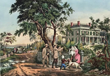 Amerikanisches Landleben - Oktober Nachmittag, 1855